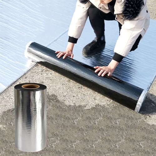 Wasserdichtes Bitumenband,Dichtband Selbstklebend Klebeband,Reperaturband,Isolierung Anti-UV Dach Asphalt Patch Tape für Fensterfugen,Metall,Farbstahlfliesen,Breite x Länge (20cm x 8m) von NIANXINN