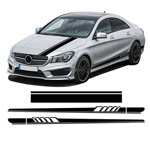 NIAVIS 3 Stück Edition One Styling Seitenstreifen Aufkleber Motorhaube Aufkleber, für Mercedes Benz C117 C118 W117 W118 X117 X118 CLA Klasse AMG CLA45 von NIAVIS