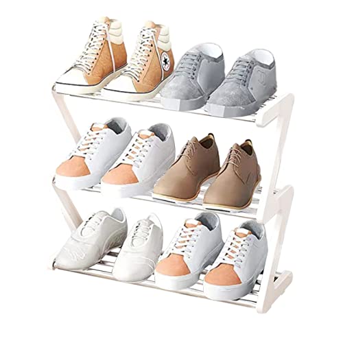 Schuhregal Klein, 3-Stöckiges Kleines Schuhregal, Mini-Schuhregal-Organizer, Stabiles, Schmales Schuhregal, Aufbewahrungs-Organizer für Schrankeingang, Flur, Schnelle Montage, 43 x 19 x 35 cm von NIAWECAN