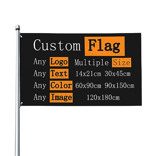 Dekorative personalisierte Flagge Yard Banner, eine Seite doppelseitig Farbe/Logo/Foto/Textdruck, personalisierte benutzerdefinierte Flagge Gartenflaggen Rasen hängende Dekoration mehrere Größen von NIBABA