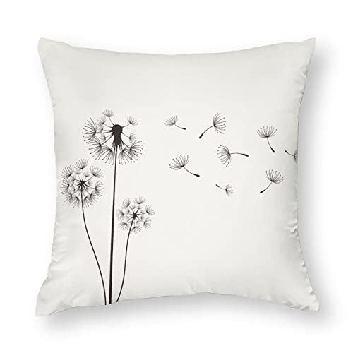 Kissenbezüge, 1 Stück, Löwenzahn, dekorative Kissenbezüge, 45,7 x 45,7 cm, weiches Polyester, quadratische Kissenbezüge für Wohnzimmer, Sofa, Couch, Bett, Kissenbezüge von NIBABA
