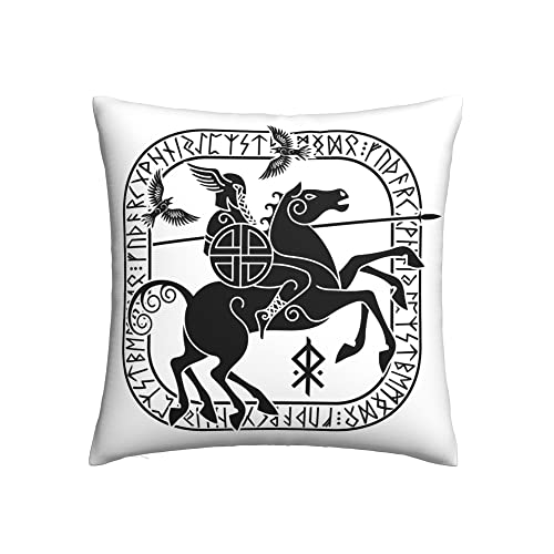 Kissenbezüge, 1 Stück, altnordische Mythologie, Gott, Wikinger, Alter, Odin, Wotan, dekorative Kissenbezüge, 40 x 40 cm, quadratisch, Kissenbezüge für Wohnzimmer, Sofa, Couch, Bett Kissenbezüge, 1 Stück, altnordische Mythologie, Gott, Wikinger, Alter, Odin, Wotan, dekorative Kissenbezüge, 40 x 40 cm, quadratisch, Kissenbezüge für Wohnzimmer, Sofa, Couch, Bett von NIBABAEU