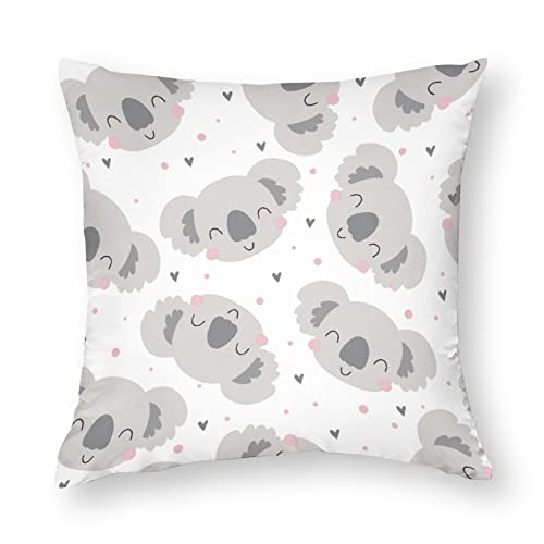 Kissenbezüge, 1 Stück, niedlicher Koala-Bär, dekorative Kissenbezüge, 30,5 x 30,5 cm, weiches Polyester, quadratische Kissenbezüge für Wohnzimmer, Sofa, Couch, Bett, Kissenbezüge von NIBABA