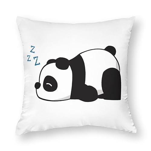 Kissenbezüge, 1 x niedlicher Panda-Motiv, dekorativer Kissenbezug, 50 x 50 cm, weiches Polyester, quadratisch von NIBABA