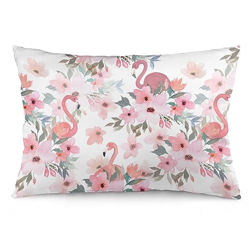 NIBABA Kissenbezüge, 1 Stück, Flamingo-Blumen und Blumen, dekorative Kissenbezüge, 50 x 75 cm, weiches Polyester, quadratisch NIBABA Kissenbezüge, 1 Stück, Flamingo-Blumen und Blumen, dekorative Kissenbezüge, 50 x 75 cm, weiches Polyester, quadratisch von NIBABA