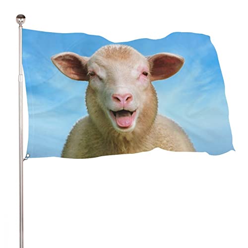 NIBABAEU Dekorative Gartenflagge für den Außenbereich, lustiger Schafdruck, Urlaub, Willkommensgarten, Hof, Rasen, Dekoration, 90 x 150 cm NIBABAEU Dekorative Gartenflagge für den Außenbereich, lustiger Schafdruck, Urlaub, Willkommensgarten, Hof, Rasen, Dekoration, 90 x 150 cm von NIBABA