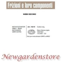 Nibbi - Kupplungsscheibe 15215 Motorgrubber decimo Grifo Argo 120x78x3 17x14EV von NIBBI
