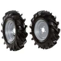 Paar 4.00-10" bereifte Räder mit fester Scheibe für Gehtraktor NIBBI BRIK 5S von NIBBI