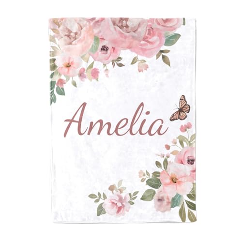 Babydecke mit Name Personalisierte Kuscheldecke Kinder Namensdecke Tier Elefant Panda Individuelle Baby Decke Geschenke von NIBESSER