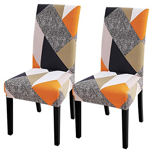 NIBESSER 2er Set Stuhlhussen Stretch Stuhlbezug elastische Moderne Husse Abnehmbarer Stuhlbezug Dekoration Stuhlbezug für Universelle Passform von NIBESSER