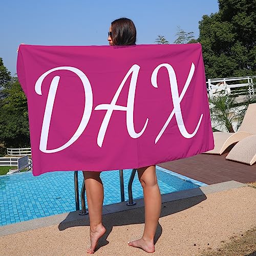Badetuch mit Namen Groß Strandtuch 80x160cm Schnelltrocknend Duschtuch Personalisierte Strandtuch Saunatuch Badehandtuch von NIBESSER