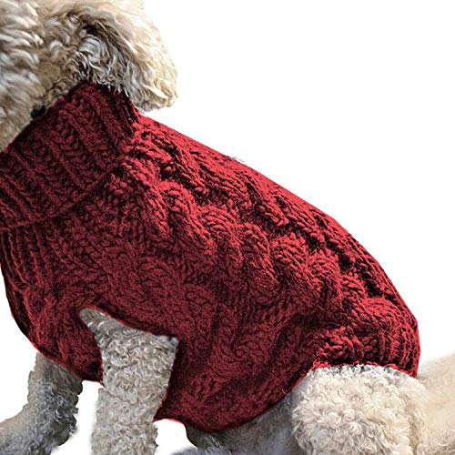 NIBESSER Hundepullover Haustier Warm Mantel Strickwolle Winterpullover für kleine und mittelgroße Hunde von NIBESSER