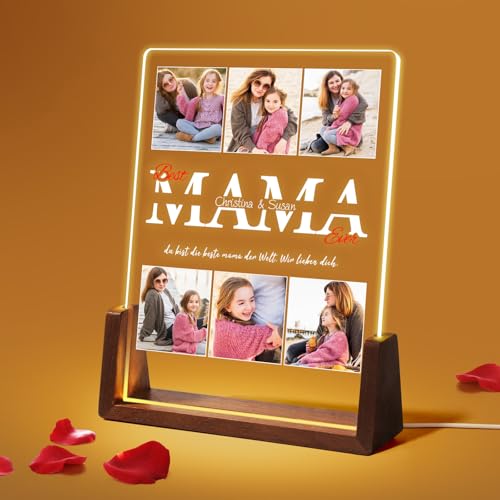 NIBESSER Muttertagsgeschenke für Mama - Personalisiertes Mama Foto-Geschenk von Tochter & Sohn, Acryl Glasbild mit Foto Geburtstag- Led Bilderrahmen die Besten Geschenke für Mütter NIBESSER Muttertagsgeschenke für Mama - Personalisiertes Mama Foto-Geschenk von Tochter & Sohn, Acryl Glasbild mit Foto Geburtstag- Led Bilderrahmen die Besten Geschenke für Mütter von NIBESSER