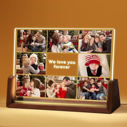 NIBESSER Personalisierte Bilderrahmen mit Foto, Weihnachtsgeschenke für Frauen Familie Acrylglas Bilderrahmen Beleuchtet, Personalisierte Foto Acrylglas Weihnachten, Valentinstag, Geburtstag NIBESSER Personalisierte Bilderrahmen mit Foto, Weihnachtsgeschenke für Frauen Familie Acrylglas Bilderrahmen Beleuchtet, Personalisierte Foto Acrylglas Weihnachten, Valentinstag, Geburtstag von NIBESSER