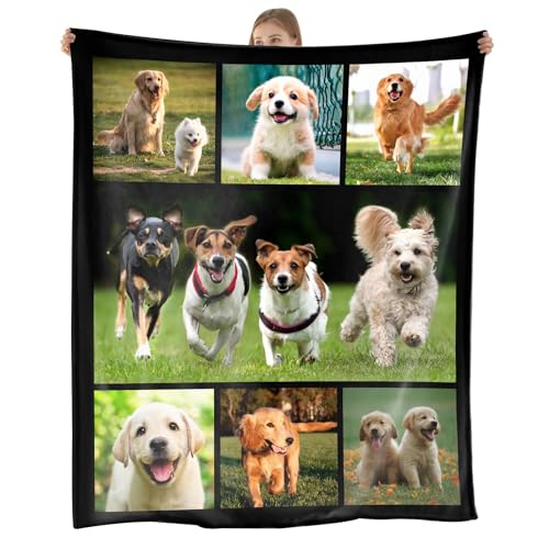 NIBESSER Personalisierte Decke Mit Foto Super Weich Kuscheldecke mit Eigenem Foto und Text, für Geburtstag Weihnachten Hochzeit Jahrestag Geschenk von NIBESSER