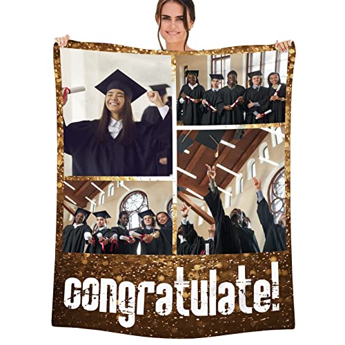 NIBESSER Personalisierte Decke Mit Foto Text Super Weich Personalisierte Fotodecke Personalisierte kuscheldecke Collage, für Geburtstag Weihnachten Hochzeit Jahrestag Geschenk von NIBESSER