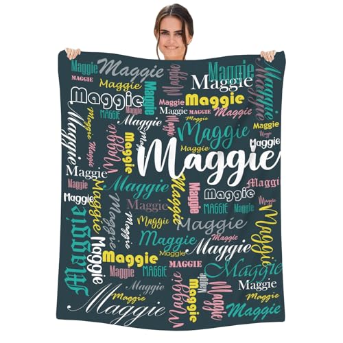 NIBESSER Personalisierte Decke mit Namen oder Wunschtext Kuscheldecke Kinder extra weiche softe Sofadecke/Wohndecke Personalisiert Geschenke für Geburtstag, Weihnachten von NIBESSER