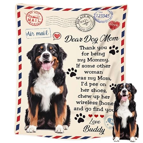 NIBESSER Personalisierte Geschenke Hunde Katzen Personalisierte Hundedecke mit Foto Name Kuscheldecke Katzen extra weiche softe Hundedecke für Unterwegs Sofa Bett von NIBESSER
