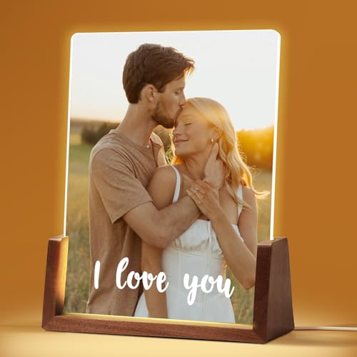 NIBESSER Personalisierte Geschenke für Frauen & Männer, Led Bilderrahmen mit Foto Valentinstagsgeschenk, Personalisierte Foto Acrylglas Valentinstag, Jahrestag, Hochzeit, Geburtstag NIBESSER Personalisierte Geschenke für Frauen & Männer, Led Bilderrahmen mit Foto Valentinstagsgeschenk, Personalisierte Foto Acrylglas Valentinstag, Jahrestag, Hochzeit, Geburtstag von NIBESSER