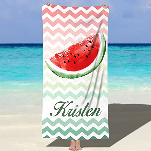 NIBESSER Strandtuch mit Namen 76x152cm Personalisiertes Badetuch schnell trocknendes Mikrofaser Strandtuch Personalisierte Geschenke für den Strand, Reise, Sauna von NIBESSER