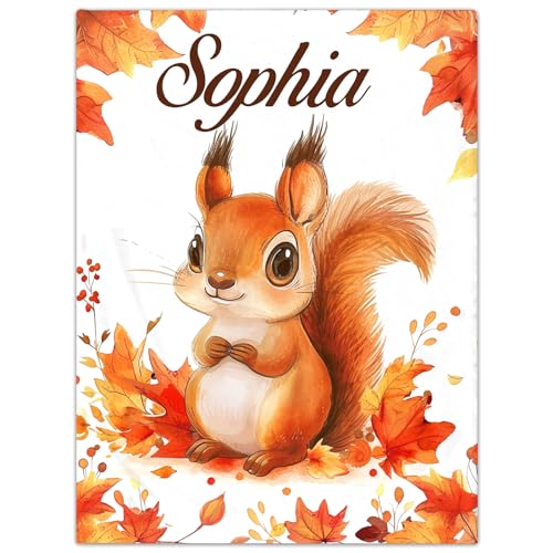Personalisierte Babydecke mit Namen oder Wunschtext Kuscheldecke Flauschige Personalisierte Baby Geschenke Geburt Kinderdecke Namensdecke Tier Elefant Panda Besticktes Geschenk für Mädchen und Junge von NIBESSER