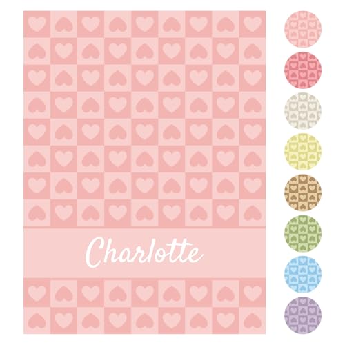 Personalisierte Babydecke mit Namen oder Wunschtext Kuscheldecke Flauschige Personalisierte Baby Geschenke Geburt Kinderdecke Namensdecke Tier Elefant Panda Besticktes Geschenk für Mädchen und Junge von NIBESSER