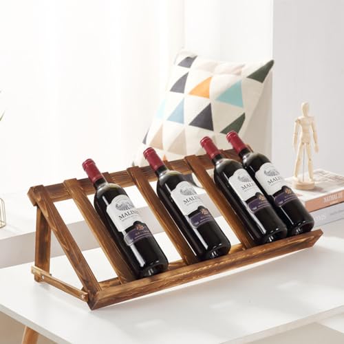 NIBHZ Rotweinregal-Ornamente, Massivholz-Rotweinschrank für Den Haushalt, Kleines Kommerzielles Weinregal, Diagonale Weinflaschenhalterung,Brown-C von NIBHZ