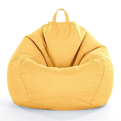 NIBHZ Sitzsack-Bezug, Sitzsack-Stühle, Sofa-Bezug, Sitzsack-Stuhl Ohne Füllung, Sitzsack, Groß, Innendekoration,yellow-70cmx80cm von NIBHZ