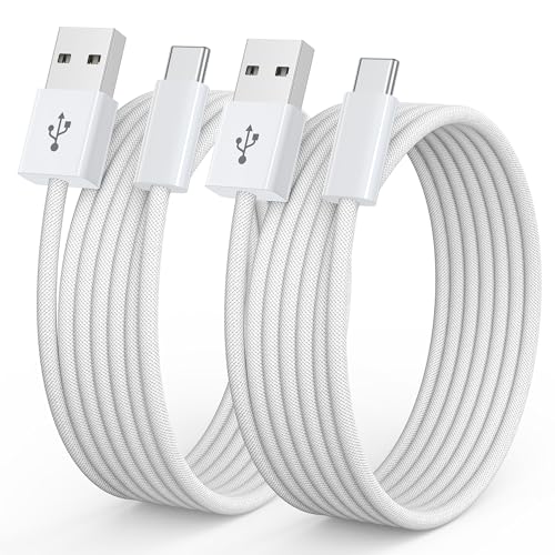 USB C Kabel, [2 Stück 2m+2m] 3.1A Ladekabel USB C Schnellladekabel, USB A auf USB C Kabel für Samsung S25 S24 S23 Ultra Note 10 iPhone 16 15 Pro Max iPad Pixel usw von NIBIKIA