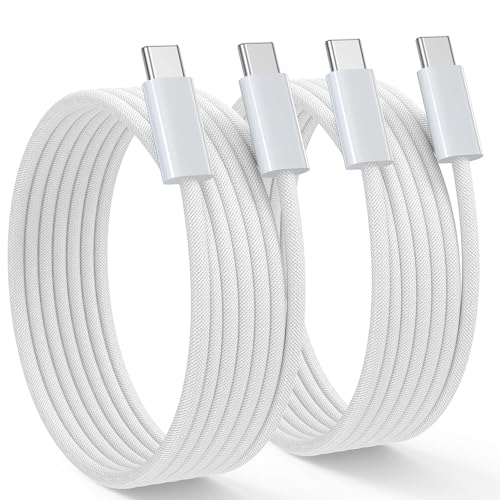 USB C Kabel 1M 2Pack 60W Ladekabel USB-C PD 3.0 Schnellladekabel USB C auf USB C Kabel für iPhone 15 16 Pro Max, Samsung Galaxy S24/S23/S22, Pixel 7 iPad Pro MacBook Air Tablets usw von NIBIKIA