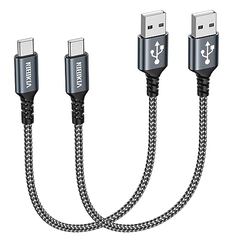 USB C Kabel Kurz [2 Stück 30CM], Ladekabel USB C Schnellladekabel 3.1A Nylon USB Ladekabel Typ C für Samsung Galaxy S22 S21 S20 S10 S9 S8 A71 A53 A33 A20, Google Pixel, Xiaomi, LG von NIBIKIA