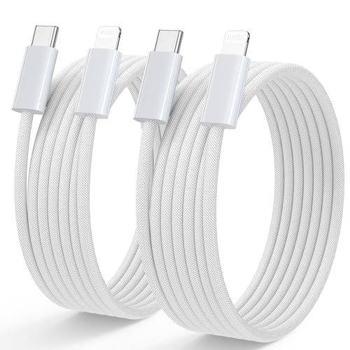 USB C Lightning Kabel 2M 2Pack, [Apple MFi Zertifiziert] Power Delivery iPhone Ladekabel USB C für iPhone 14 13 12 11 Pro/Pro Max X/XS/XR/ 8 Plus von NIBIKIA