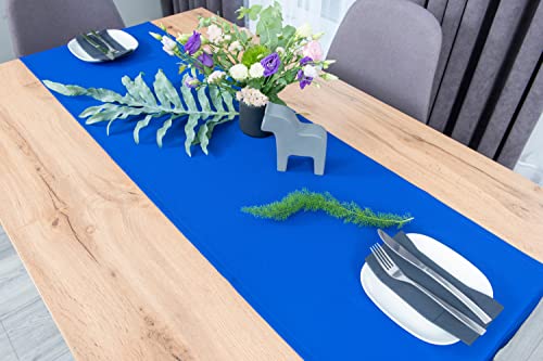 NIBLO Tischdecke Tischläufer Tischtuch Tischwäsche Tischdekoration Tafeltuch (Kornblumen, Tischläufer - 40 x 140 cm) von NIBLO