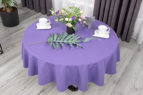 NIBLO Tischdecke Tischläufer Tischtuch Tischwäsche Tischdekoration Tafeltuch (Lavendell, Oval Tischdecke - 120 x 180 cm) von NIBLO