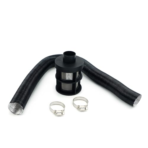 NIBOTT 25 mm Luft-Diesel-Heizungs-Ansaugfilter-Schalldämpfer + Ansaugrohr-Strecklänge 60 cm + 2 x Clips for Webasto Eberspacher(Type A) von NIBOTT