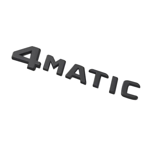 NIBOTT 3D ABS Glänzend Schwarz Auto Hinten Stamm Abzeichen Aufkleber Buchstaben Aufkleber Logo E 300 4MATIC Emblem Fit for Mercedes E300 W213 W212 Zubehör (Color : 4MATIC) von NIBOTT