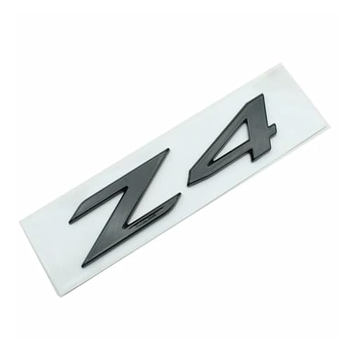 NIBOTT 3D ABS Klebstoff Chrom Schwarz Logo Z4 Emblem Buchstaben Auto Hinten Stamm Abzeichen Aufkleber Fit for BMW Z4 E85 E89 G29 Z4 Aufkleber Zubehör(Glossy Black) von NIBOTT