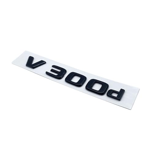 NIBOTT 3D-Buchstaben V260L V220d V250d V300d Night Edition Emblem Passend for Mercedes Fit for Benz V W447 Autoabzeichen Kofferraum Typenschild Logo Aufkleber(Glossy Black V300d) von NIBOTT