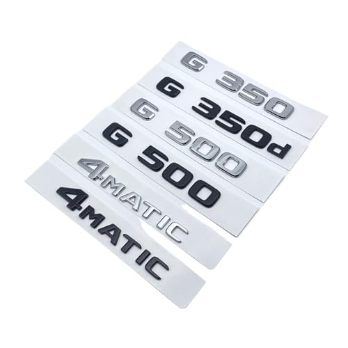 NIBOTT 3D-Flachschriftbuchstaben G350 G500 G350d G55 V8 Kompressor-Emblem, passend for Mercedes, passend for Benz G-Klasse W463, Kofferraum-Typenschild-Logo-Aufkleber(Matte Black,G400d) von NIBOTT