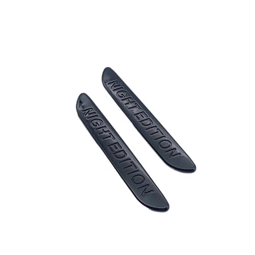 NIBOTT 3D glänzend Schwarze Buchstaben V250d Night Edition ABS Emblemfit for Mercedes Benz V W447 Autoabzeichen Kofferraum Typenschild Logo Aufkleber (Color : Night Edition 2pcs, Size : Glossy Black von NIBOTT