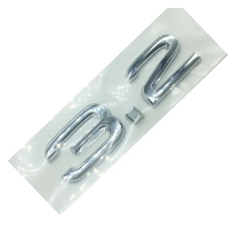 NIBOTT Chrom-Emblem, passend for Audi 3.2 Allradantrieb, Kofferraum-Logo-Aufkleber, Abzeichen(Chrome) von NIBOTT