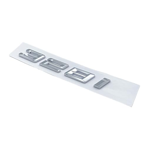 NIBOTT Schriftart Zahlen Buchstaben 316i 318i 320i 325i 328i 330i 340i GT ABS Emblem Passend Fit for BMW 3er E90 E46 F30 Kofferraum-Logo-Aufkleber (Color : Silver 328i) von NIBOTT