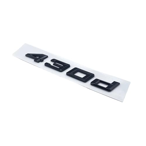 NIBOTT Zahlen Buchstaben 420d 428d 430d 435d 440d ABS Emblem Passend for BMW 4er F32 F33 F36 G22 G23 Kofferraum Typenschild Logo Aufkleber(Silver 430d) von NIBOTT