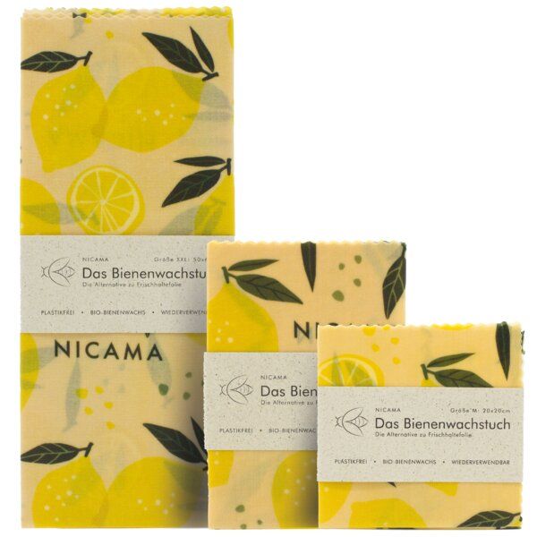 NICAMA Bienenwachstuch "Zittrige Zitrone" von NICAMA