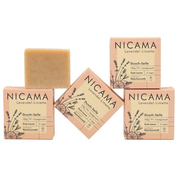 NICAMA Naturkosmetik Duschseife 4er-Set von NICAMA