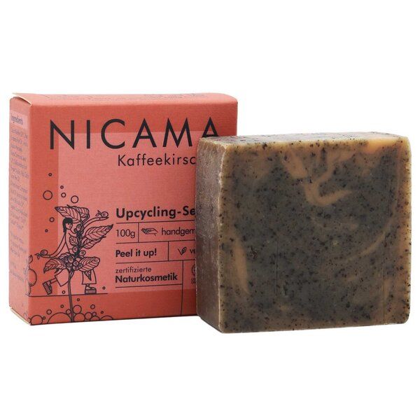 NICAMAᵘᵖ Upcycling-Seife mit Peelingeffekt - Kaffeekirsche von NICAMA