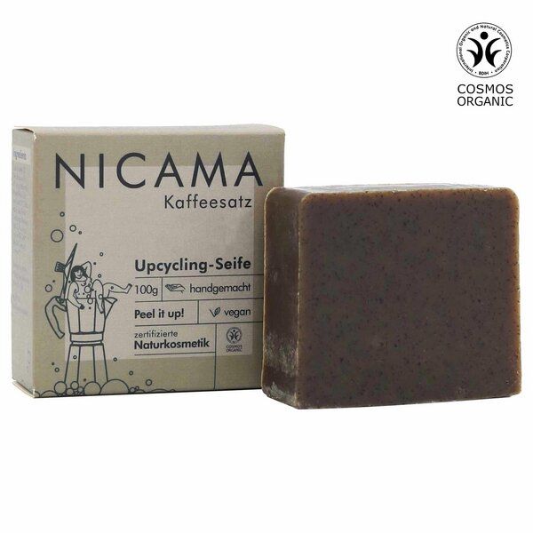 NICAMAᵘᵖ Upcycling-Seife mit Peelingeffekt - Kaffeesatz von NICAMA