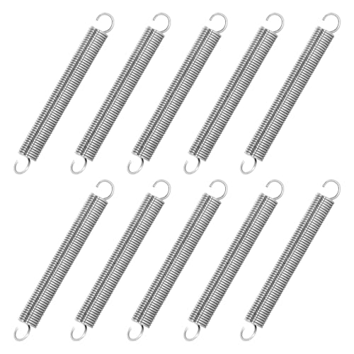 NICAVKIT 10 Stück Edelstahl Zugfedern mit Haken, Spannfeder Zugfeder 90mm freie Länge,Außendurchmesser 10mm,Drahtdurchmesser 1,2mm,Maximale Zugkraft 3.3KG - 1,2x10x90mm NICAVKIT 10 Stück Edelstahl Zugfedern mit Haken, Spannfeder Zugfeder 90mm freie Länge,Außendurchmesser 10mm,Drahtdurchmesser 1,2mm,Maximale Zugkraft 3.3KG - 1,2x10x90mm von NICAVKIT