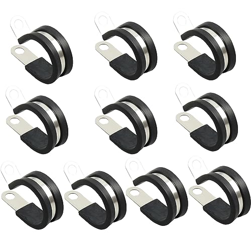 NICAVKIT 10Pcs 24mm Kabelklemme Gummi P Clips Schlauchschellen Rohrschellen Kabelklemmen Edelstahl Kit, Metalldraht Kabelklemme Kit NICAVKIT 10Pcs 24mm Kabelklemme Gummi P Clips Schlauchschellen Rohrschellen Kabelklemmen Edelstahl Kit, Metalldraht Kabelklemme Kit von NICAVKIT