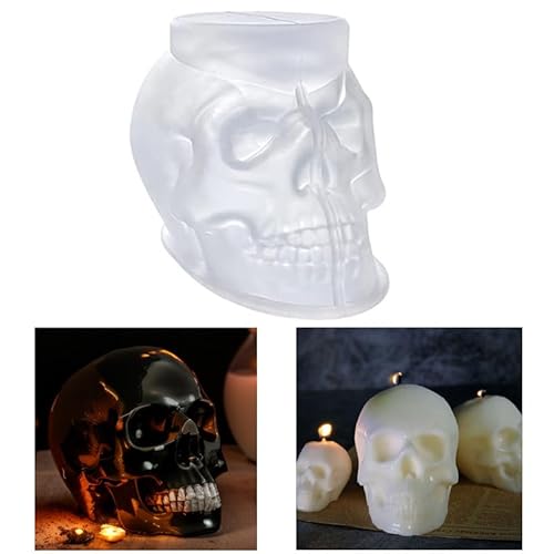 NICAVKIT 3D Groß Totenkopf Silikonform Kerze, Epoxidharz Formen Slikon, Halloween Schädel Gießformen Silikon Harz Formen für Handwerk Ornamente Fondant Duftkerze Soap NICAVKIT 3D Groß Totenkopf Silikonform Kerze, Epoxidharz Formen Slikon, Halloween Schädel Gießformen Silikon Harz Formen für Handwerk Ornamente Fondant Duftkerze Soap von NICAVKIT